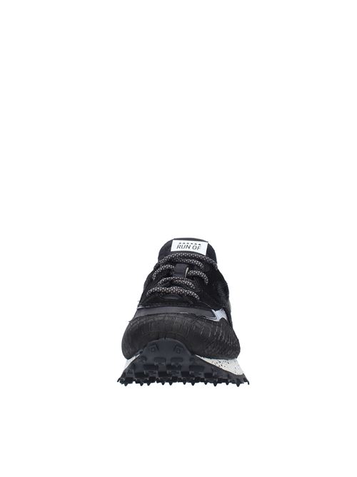 Sneakers modello BLACK MAMBA RUN OF in pelle camoscio e tessuto RUN OF | BLACK MAMBA MNERO-GIALLO