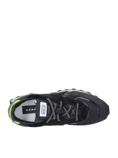 Sneakers modello BLACK MAMBA RUN OF in pelle camoscio e tessuto RUN OF | BLACK MAMBA MNERO-GIALLO