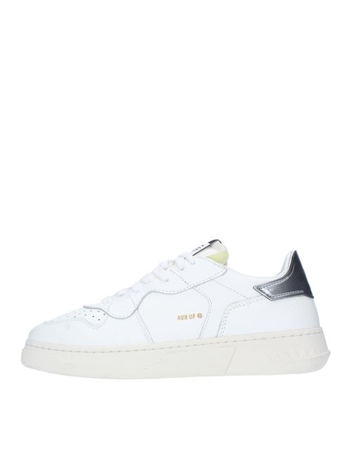 Leather fabric CLASS-S RUN OF trainers. Lace-up front closure RUN OF | CLASS-SBIANCO-ARGENTO