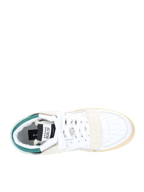 MID COMBI-AV RUN OF trainers in suede leather and fabric RUN OF | MID COMBI-AV MBIANCO-VERDE
