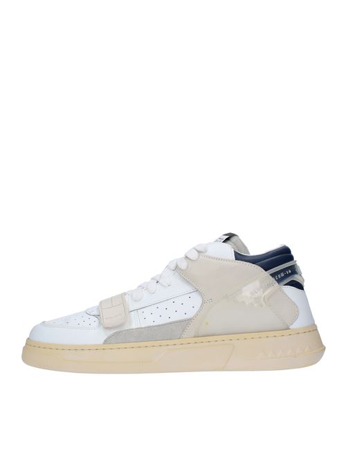 MID COMBI RUN OF trainers in suede leather and fabric RUN OF | MID COMBI-DM MBIANCO-BLU