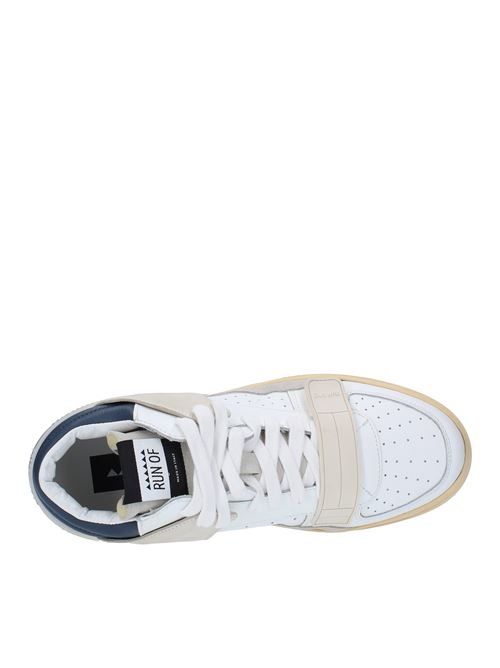 MID COMBI RUN OF trainers in suede leather and fabric RUN OF | MID COMBI-DM MBIANCO-BLU