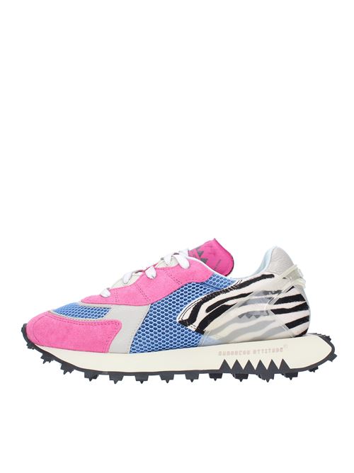 PUNK ZEBRA RUN OF suede leather and fabric trainers RUN OF | PUNK ZEBRAMULTICOLOR