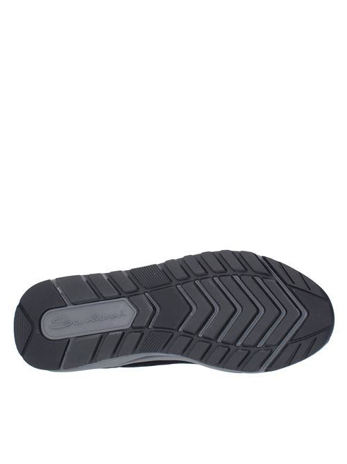 Sneakers modello MBIO21622A in pelle e tessuto tecnico SANTONI | MBIO21622ANENHODN01NERO