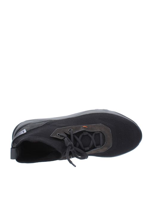 Sneakers modello MBIO21622A in pelle e tessuto tecnico SANTONI | MBIO21622ANENHODN01NERO
