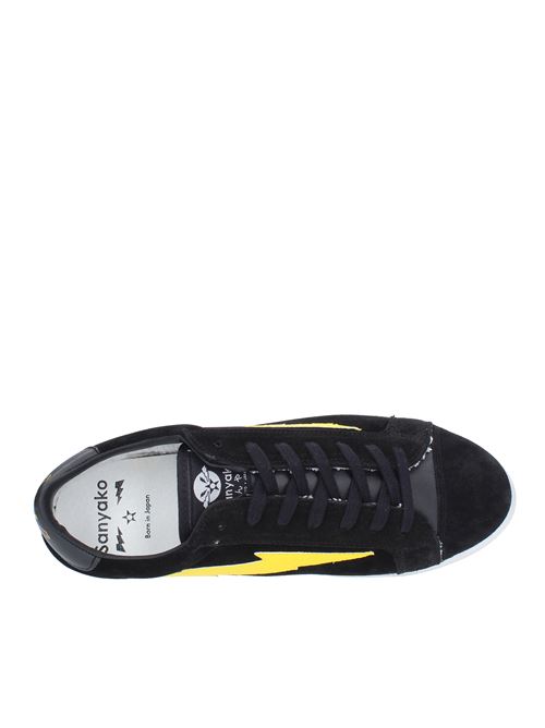 Sneakers modello THUP001 in camoscio e tessuto SANYAKO | THUP001NERO-GIALLO