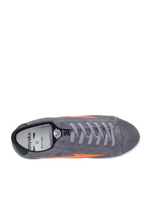 Sneakers modello THUP005 in camoscio e tessuto SANYAKO | THUP005GRIGIO-ARANCIO