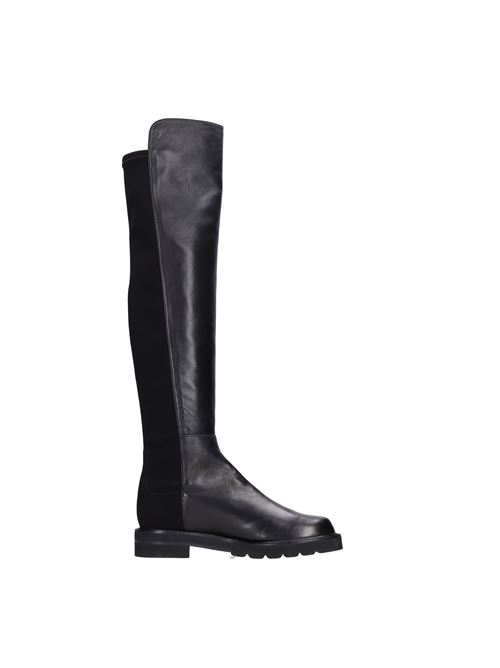 Cuissard boots in leather and fabric STUART WEITZMAN | VB0003_WEITNERO