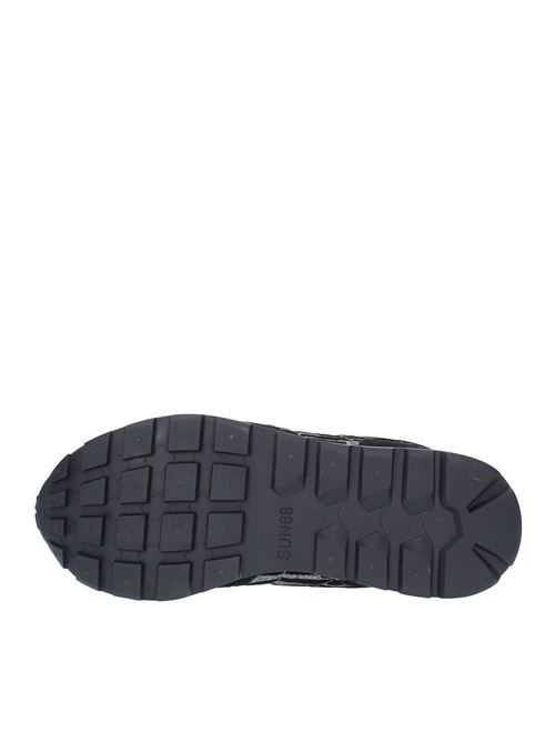 Sneakers modello Z41204 in camoscio e tessuto in microglitter SUN68 | Z41204NERO-ARGENTO