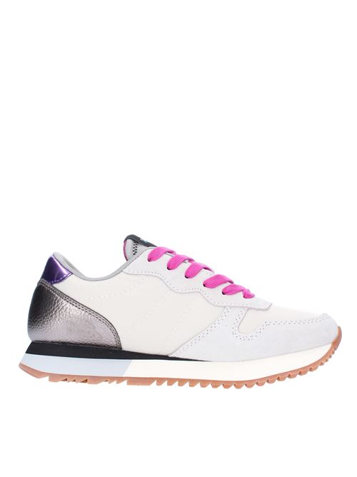 Suede leather and fabric trainers SUN68 | Z4221131 BIANCO PANNA