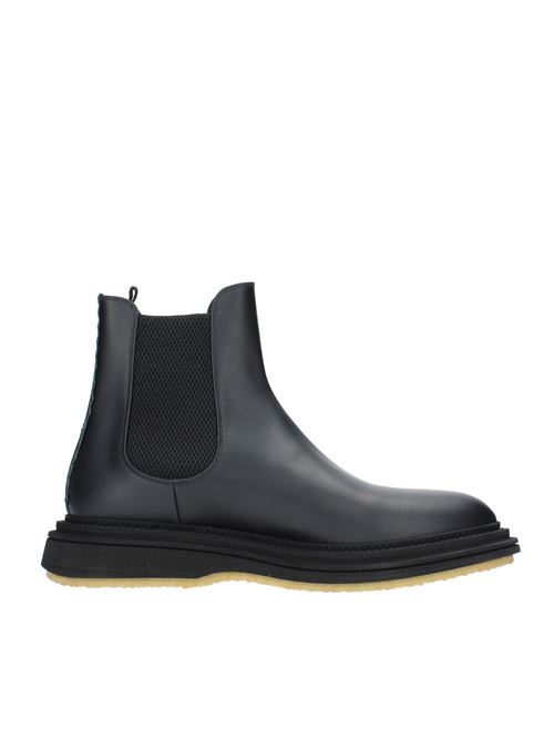 Beatles ankle boots model VICTOR 056 in leather and fabric THE ANTIPODE | VICTOR 056NERO