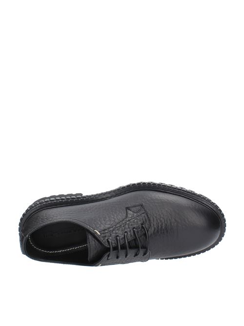 Hammered leather lace-up shoes model WILLI141 THE ANTIPODE | WILLI141NERO
