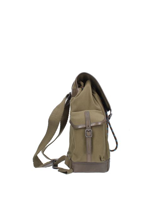 The Bridge fabric and leather backpack THE BRIDGE | ABT024_THEBVERDE MILITARE