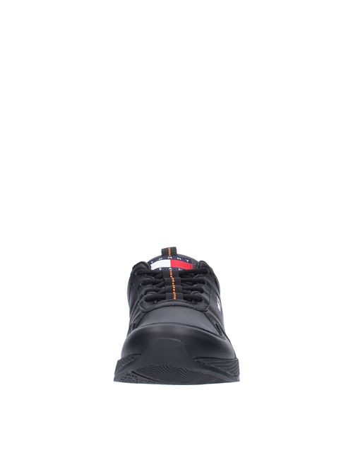Sneakers in pelle e ecopelle modello EM0EM01080 TOMMY HILFIGER | EM0EM01080NERO
