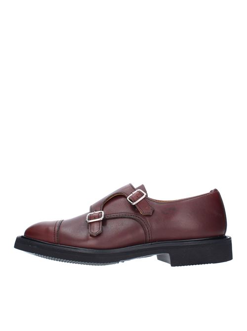 Double buckle loafers in leather TRICKER'S | VB57824MARRONE