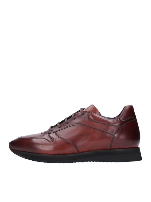 Sporty leather lace-up shoes WEXFORD | 51-01RUM