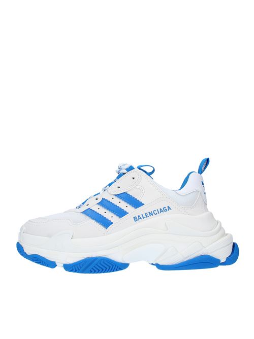 Sneakers BALENCIAGA X ADIDAS TRIPLE S in doppia schiuma e mesh bianco e azzurro BALENCIAGA X ADIDAS | 712764W2ZB3BIANCO-AZZURRO