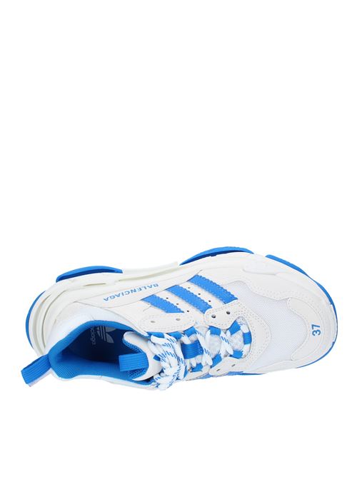Sneakers BALENCIAGA X ADIDAS TRIPLE S in doppia schiuma e mesh bianco e azzurro BALENCIAGA X ADIDAS | 712764W2ZB3BIANCO-AZZURRO