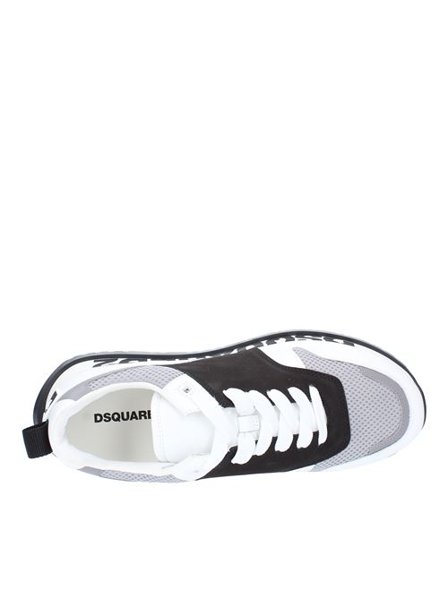 Sneakers DSQUARED2 modello RUNNING in pelle e tessuto DSQUARED2 | SNM0213015B0380BIANCO-GRIGIO-NERO
