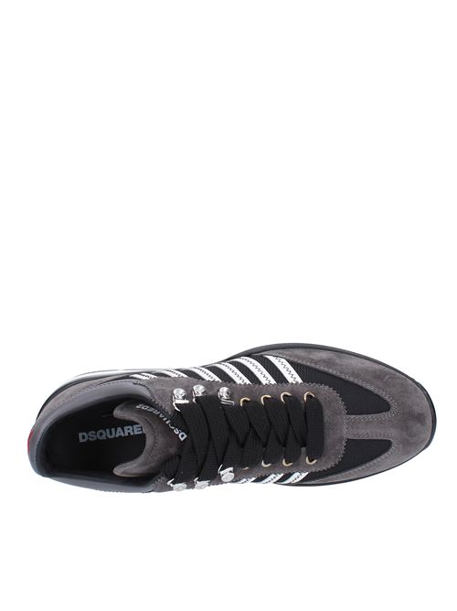 Sneakers DSQUARED2 modello ORIGINAL LEGEND in camoscio, pelle e tessuto DSQUARED2 | SNM025501604883NERO-ANTRACITE