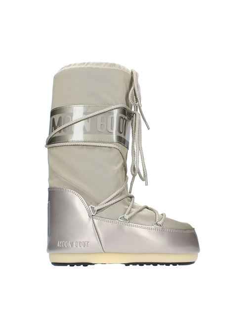 Snow boots model ICON GLANCE MOON BOOT in water-repellent technical nylon. Internal wedge MOON BOOT | 140168PLATINO