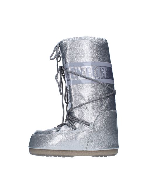 Snow boots model ICON GLITTER MOON BOOT made of water-repellent technical nylon MOON BOOT | 140285ARGENTO-GLITTER