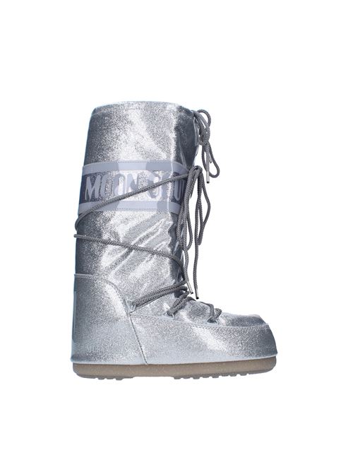 Snow boots model ICON GLITTER MOON BOOT made of water-repellent technical nylon MOON BOOT | 140285ARGENTO-GLITTER