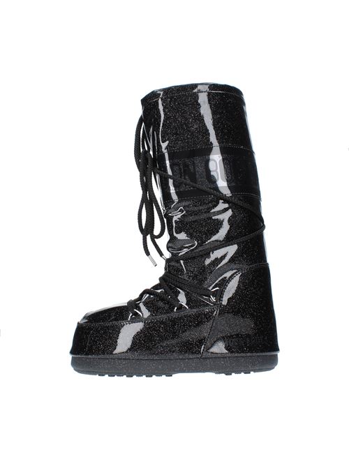 Snow boots model ICON GLITTER MOON BOOT made of water-repellent technical nylon MOON BOOT | 140285NERO