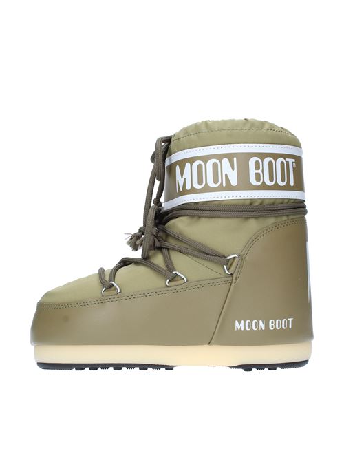 Snow boots model ICON LOW NYLON MOON BOOT made of water-repellent technical nylon MOON BOOT | 140934KHAKI