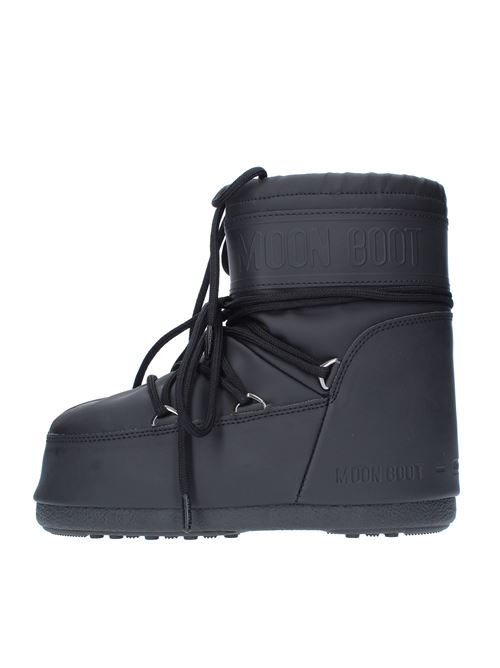 Snow boots model ICON LOW RUBBER MOON BOOT in water-repellent technical rubber MOON BOOT | 140938NERO