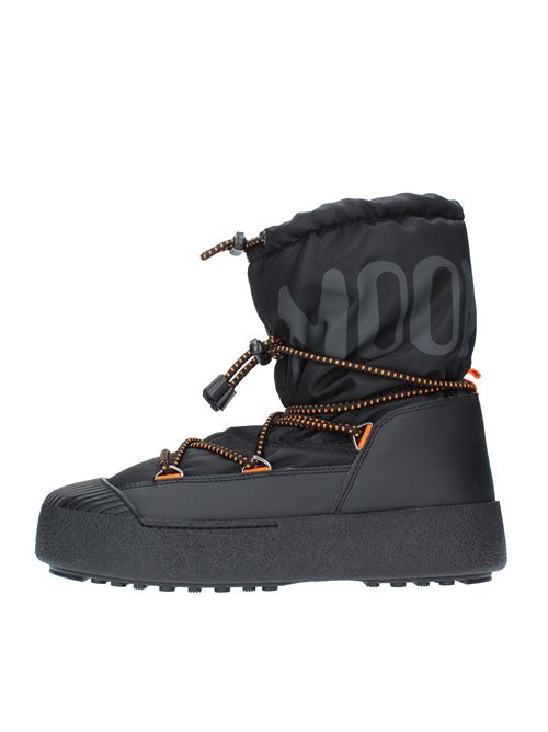 Snow boots model MTRACK POLAR MOON BOOT in water-repellent technical nylon MOON BOOT | 244008NERO-ARANCIO