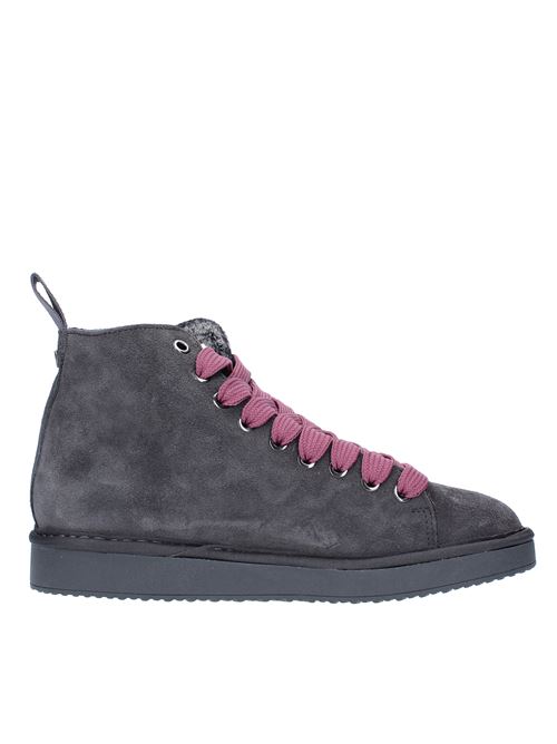 P01 ANKLE BOOT PANCHIC high trainers in suede and faux fur PANCHIC | P01W007ANTRACITE-BROWNROSE