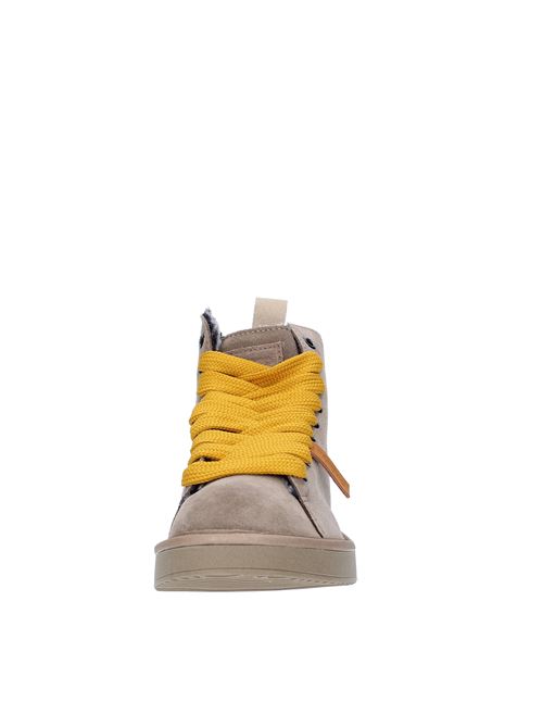 Sneakers alte P01 ANKLE BOOT PANCHIC in camoscio ed ecopelliccia PANCHIC | P01W007NOCE-GIALLO