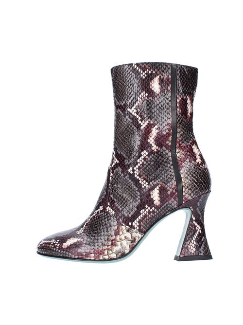 Ankle boots model 6485 for PAOLA D'ARCANO in python print leather PAOLA D'ARCANO | 6485BORGOGNA