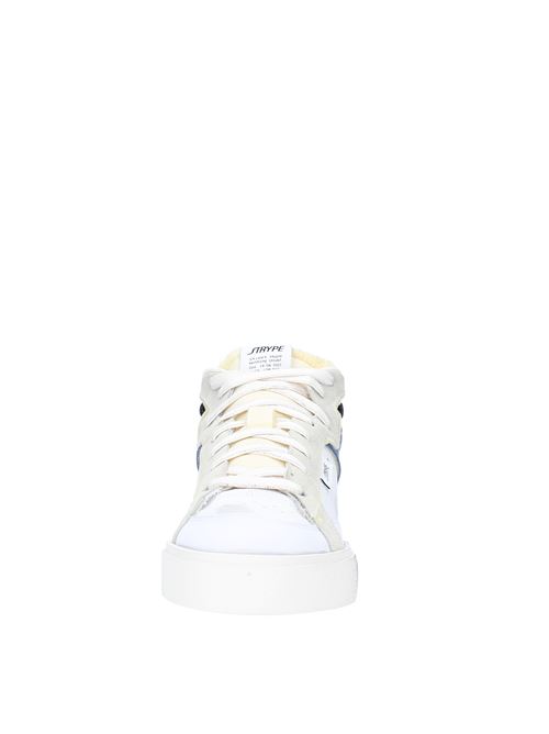 High trainers model ST2505 STRYPE in suede leather and fabric STRYPE | 40281BIANCO-BLU