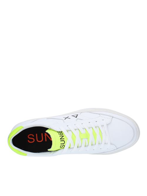 Sneakers modello Z43125 SUN68 in pelle ed ecopelle SUN68 | Z43125BIANCO-GIALLO FLUO