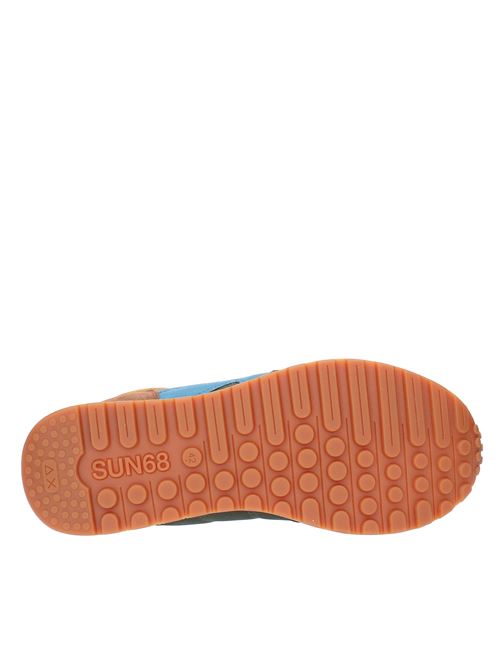 Sneakers modello Z43117 SUN68 in pelle scamosciata, tessuto traspirante e velluto SUN68 | Z43117SENAPE-MILITARE SCURO