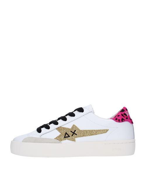 Leather and fabric trainers SUN68 | Z43221BIANCO-ORO