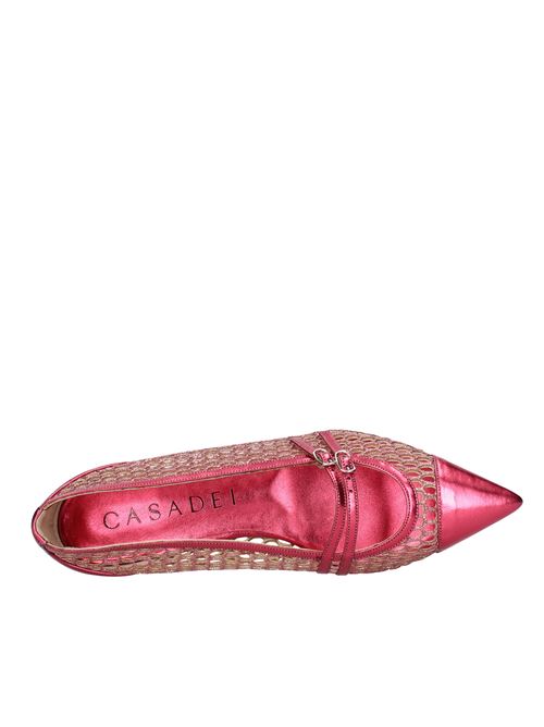 Leather and fabric ballet flats CASADEI | HV0030UNI