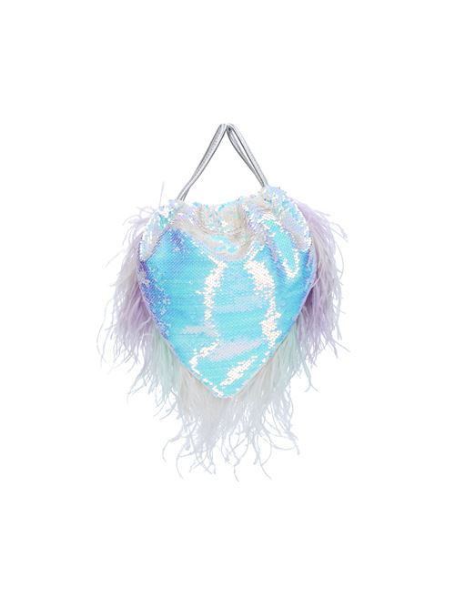 JESSY IRID Gedebe bag in sequined fabric and feathers GEDEBE | ABS108_GEDEMULTICOLORE