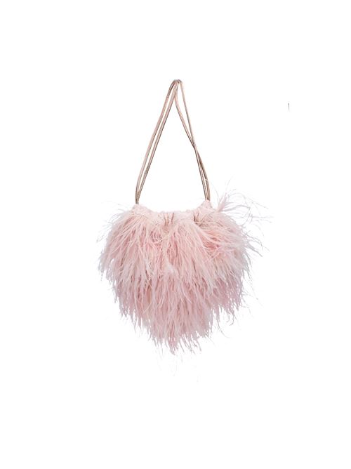 JESSY NUDE Gedebe bag in sequined fabric and feathers GEDEBE | ABS111_GEDENUDE