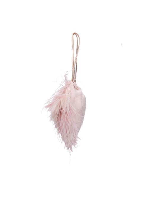JESSY NUDE Gedebe bag in sequined fabric and feathers GEDEBE | ABS111_GEDENUDE