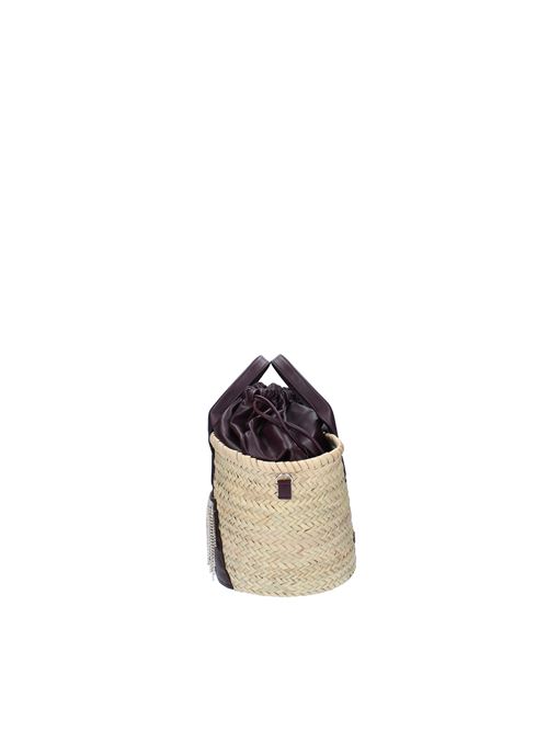 NIMA BIG Gedebe bag in raffia and nappa leather GEDEBE | ABS192_GEDEMULTICOLORE