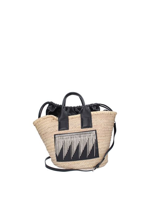 NIMA BIG Gedebe bag in raffia and nappa leather GEDEBE | ABS193_GEDEMULTICOLORE