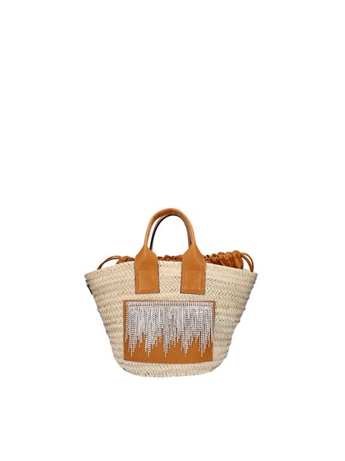 NIMA BIG Gedebe bag in raffia and nappa leather GEDEBE | ABS194_GEDEMULTICOLORE
