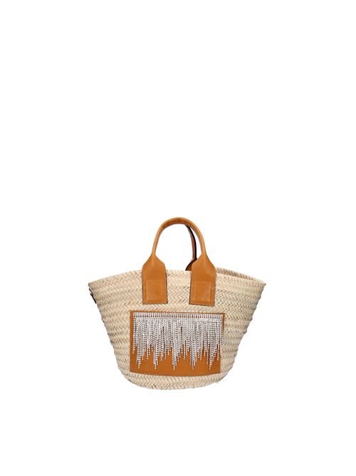 NIMA BIG Gedebe bag in raffia and nappa leather GEDEBE | ABS194_GEDEMULTICOLORE