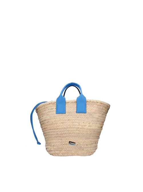 NIMA BIG Gedebe bag in raffia and nappa leather GEDEBE | ABS195_GEDEMULTICOLORE