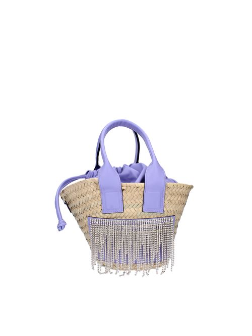 Gedebe NIMA bag in raffia and nappa leather GEDEBE | ABS221_GEDEMULTICOLORE