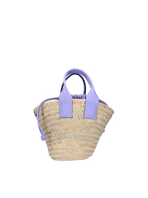 Gedebe NIMA bag in raffia and nappa leather GEDEBE | ABS221_GEDEMULTICOLORE