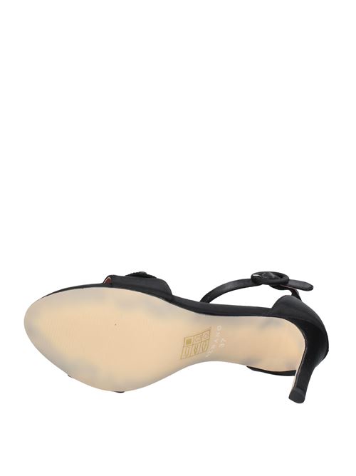 Satin and rhinestone sandals ALBANO | VD0561NERO